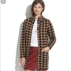Made Specially by Wallace for Madewell Houndstooth Sweater Coat